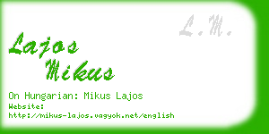 lajos mikus business card